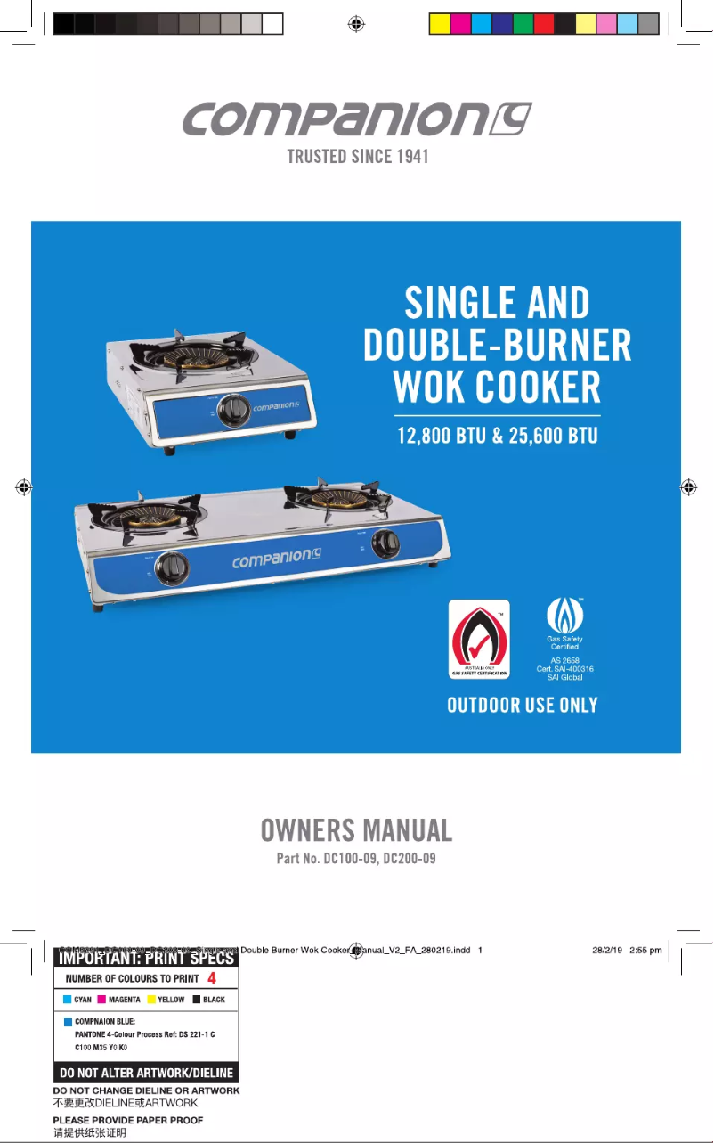 Page 1 de la notice Manuel utilisateur Companion DC200-09