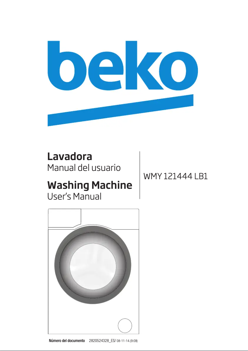 Page 1 de la notice Manuel utilisateur Beko WMY 121444 LB1