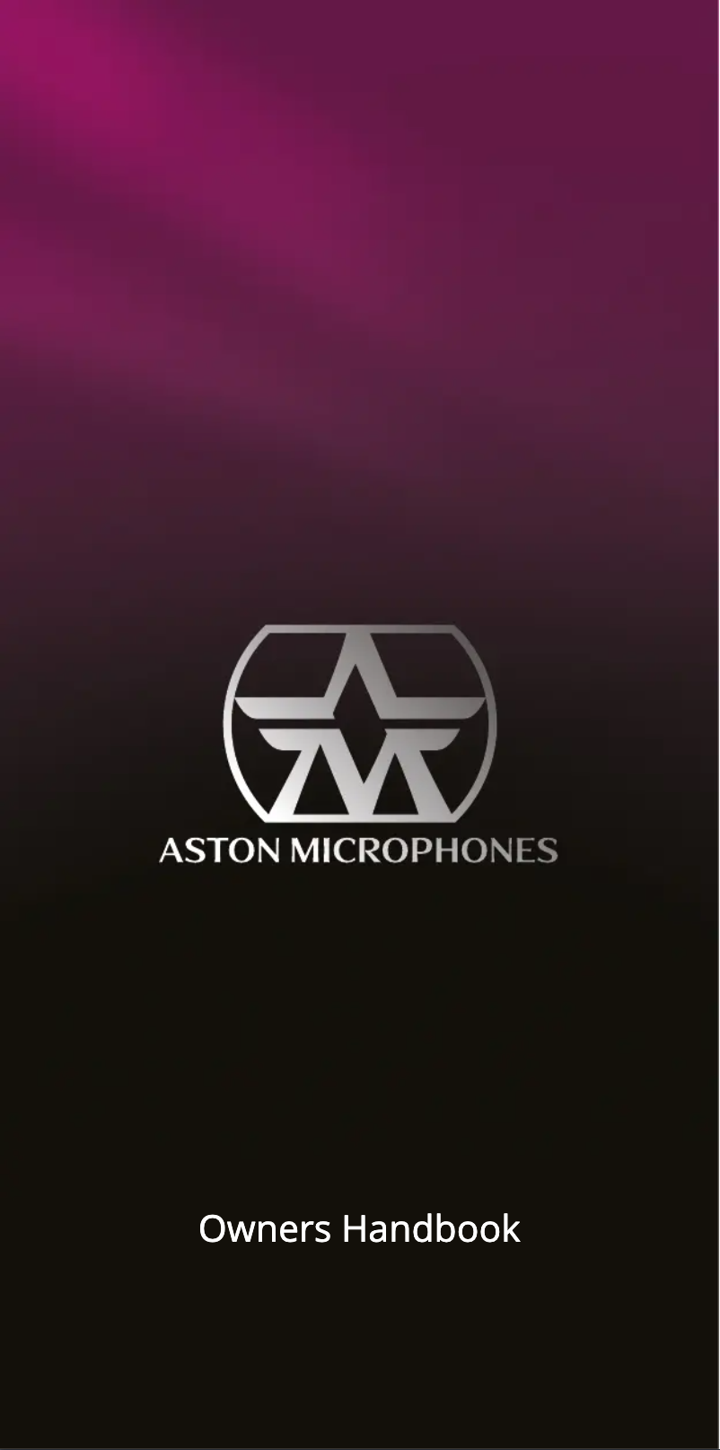 Page n°1 - Manuel utilisateur Aston Microphones Spirit