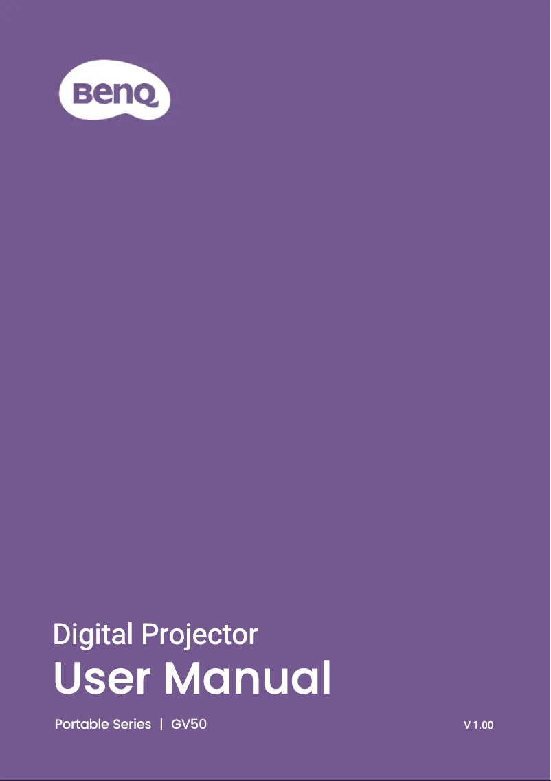 Page 1 de la notice Manuel utilisateur BenQ GV50