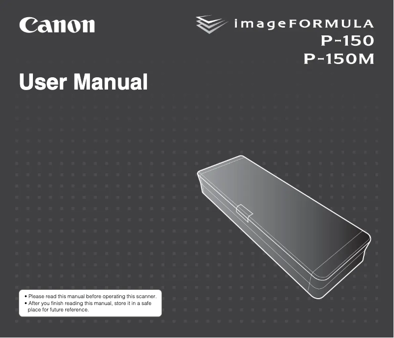 Image de la première page du manuel de l'appareil imageFORMULA P-150