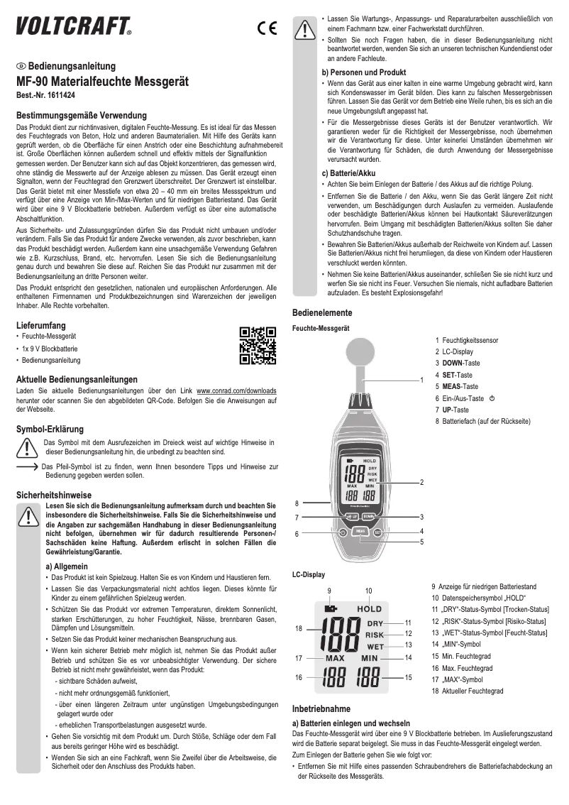 Image de la première page du manuel de l'appareil MF-90