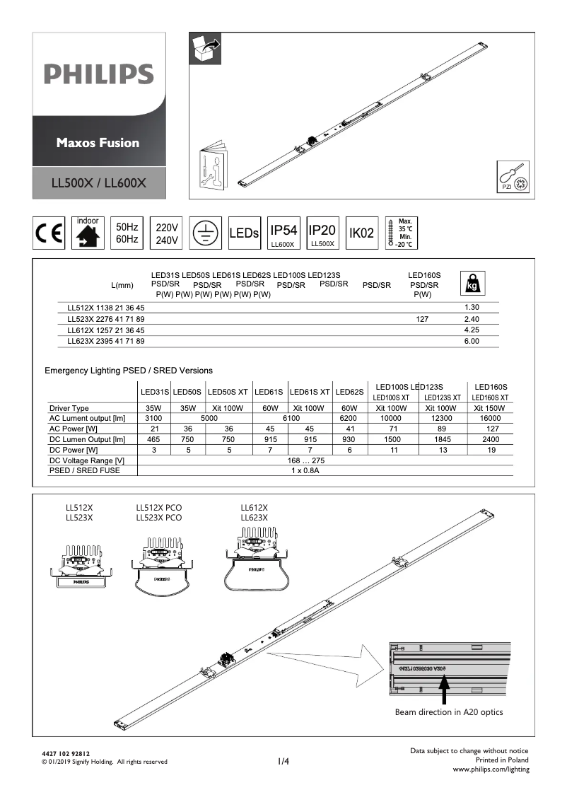 Page 1 de la notice Manuel utilisateur Philips Maxos fusion