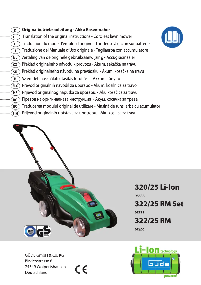 Image de la première page du manuel de l'appareil 322/25 RM