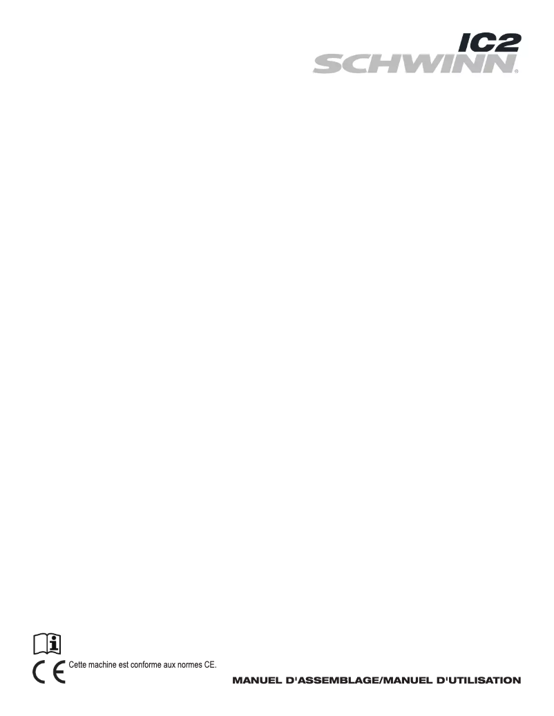 Page n°1 - Manuel utilisateur Schwinn IC2 I