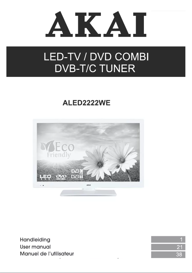 Page 1 de la notice Manuel utilisateur AKAI ALED2222WE