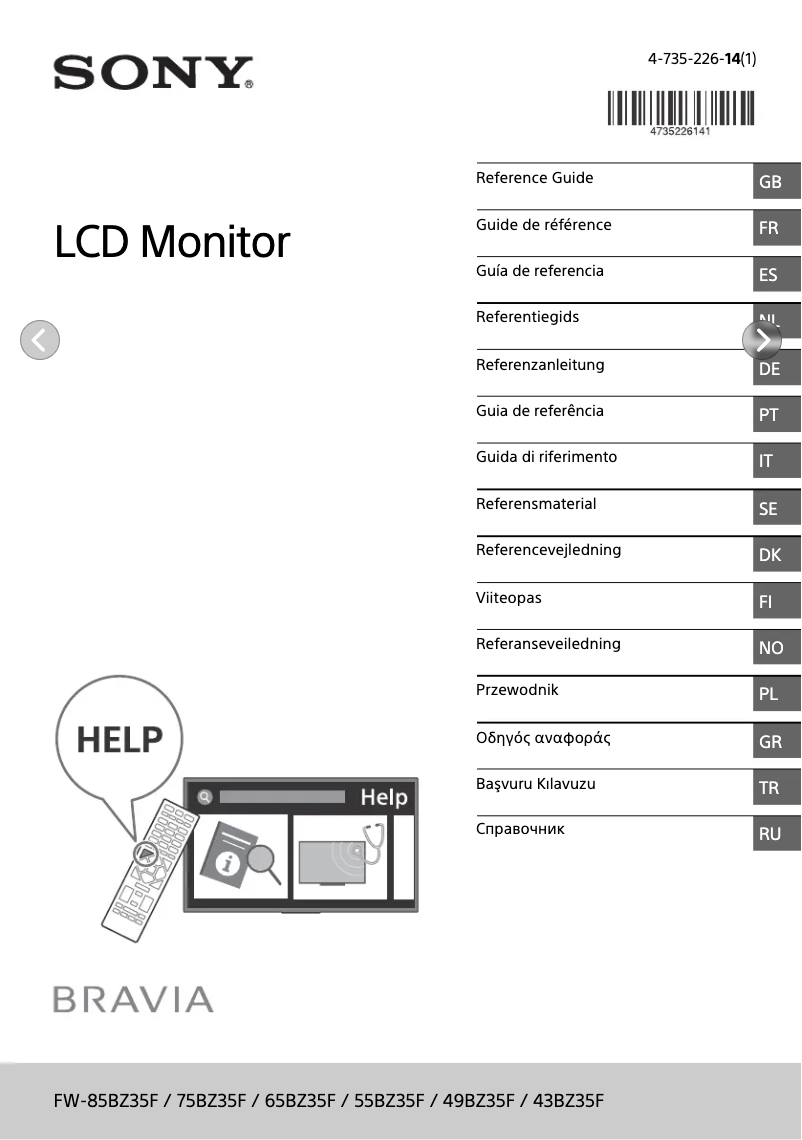 Page 1 de la notice Manuel utilisateur Sony Bravia FW-49BZ35F