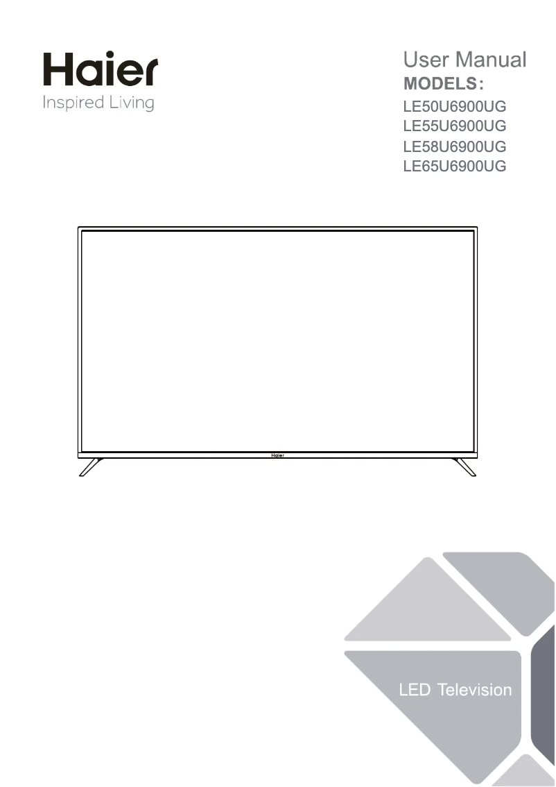 Image de la première page du manuel de l'appareil LE58U6900U