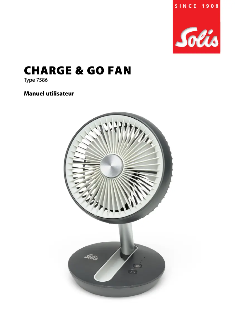 Page 1 of the manual User Manual Solis Charge & Go Fan 7586