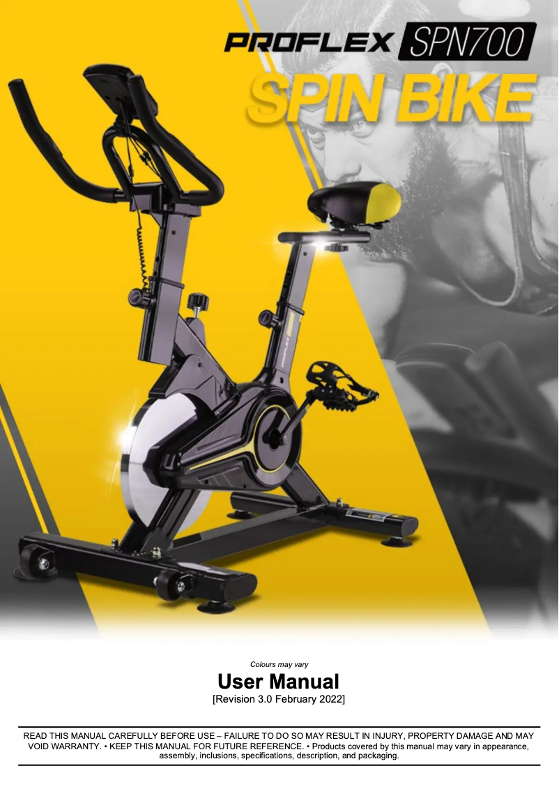 Page n°1 - Manuel utilisateur Proflex SPN700