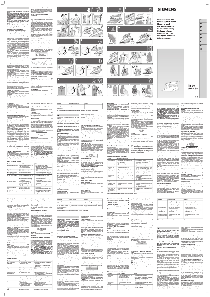Page 1 de la notice Manuel utilisateur Siemens TB24506