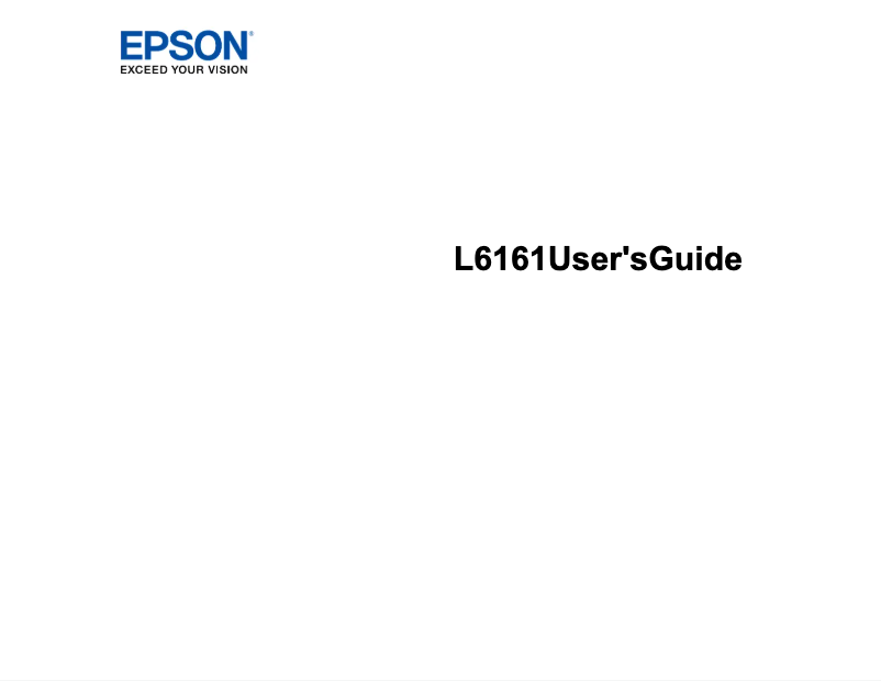 Image de la première page du manuel de l'appareil L6161