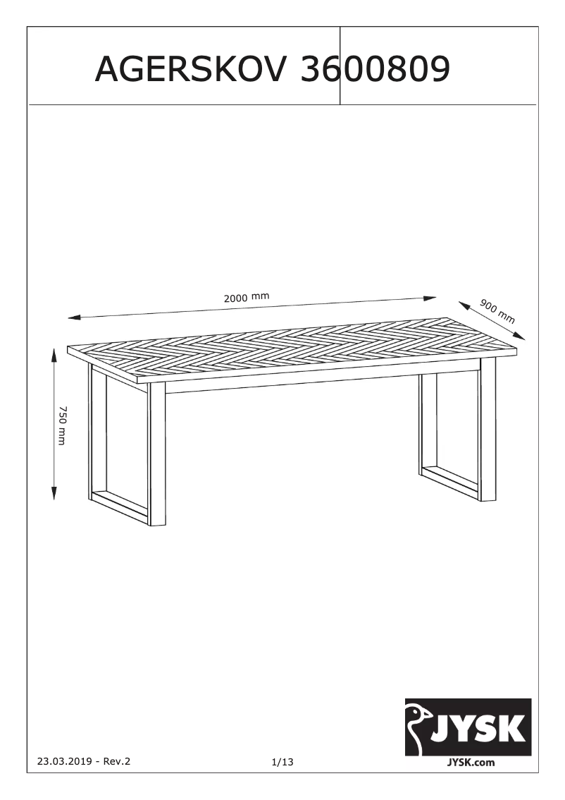 Imagen de la primera página del manual del dispositivo Agerskov