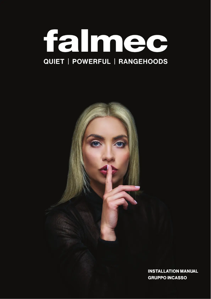 Page 1 de la notice Guide d'installation Falmec F3GI80S1