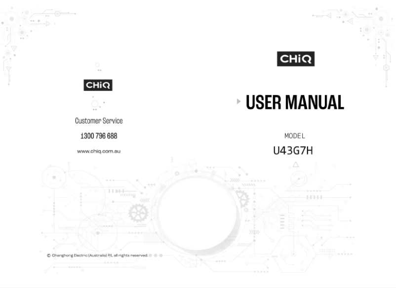 Page 1 de la notice Manuel utilisateur CHiQ U43G7H