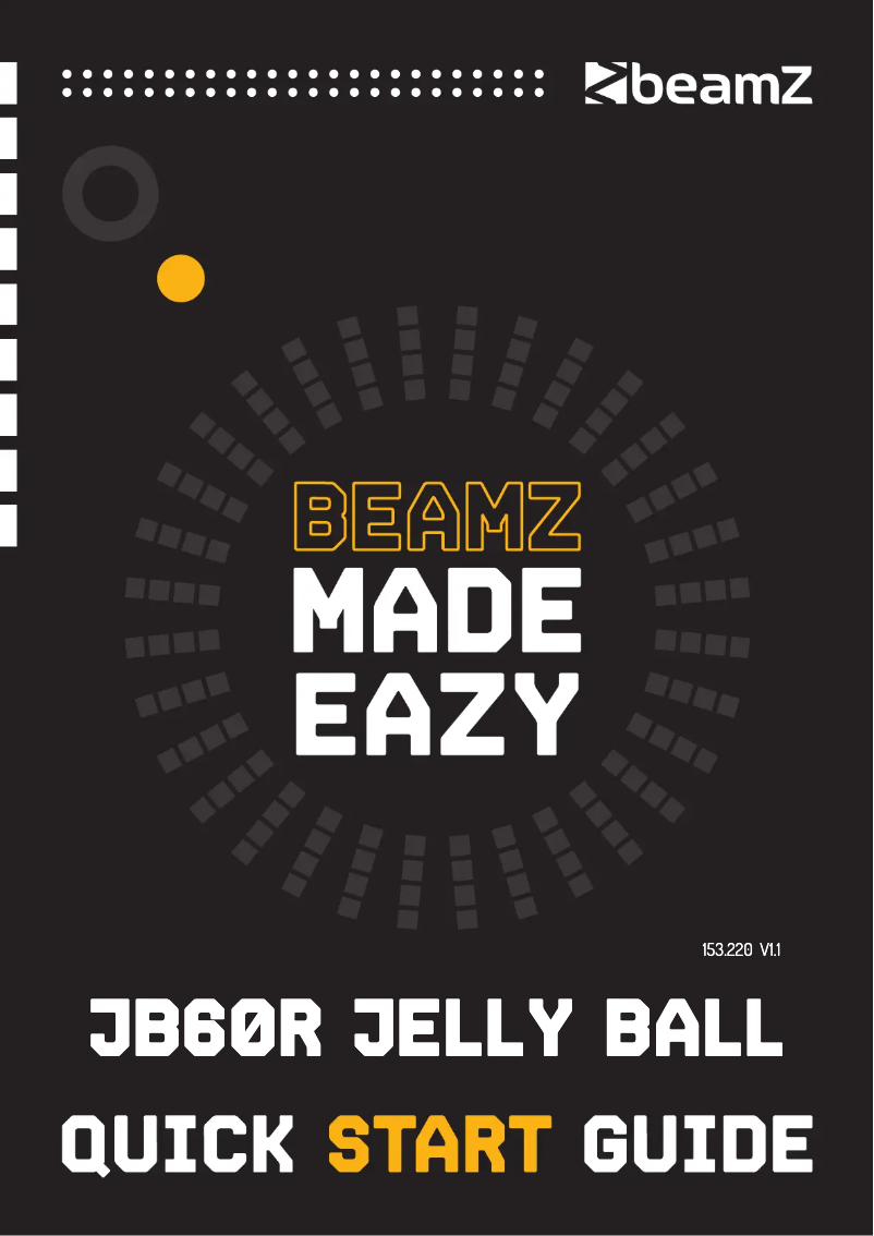 Page 1 of the manual Quick Start Guide BeamZ JB60R Jelly Ball