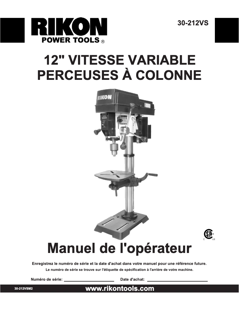 Página 1 del manual Manual de usuario RIKON 30-212VS