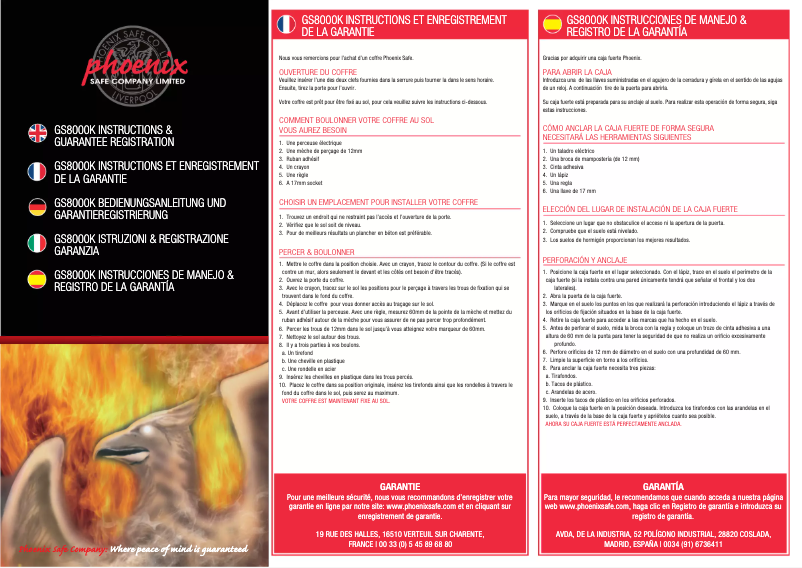 Página 1 del manual Manual de usuario Phoenix Lacerta GS8000K