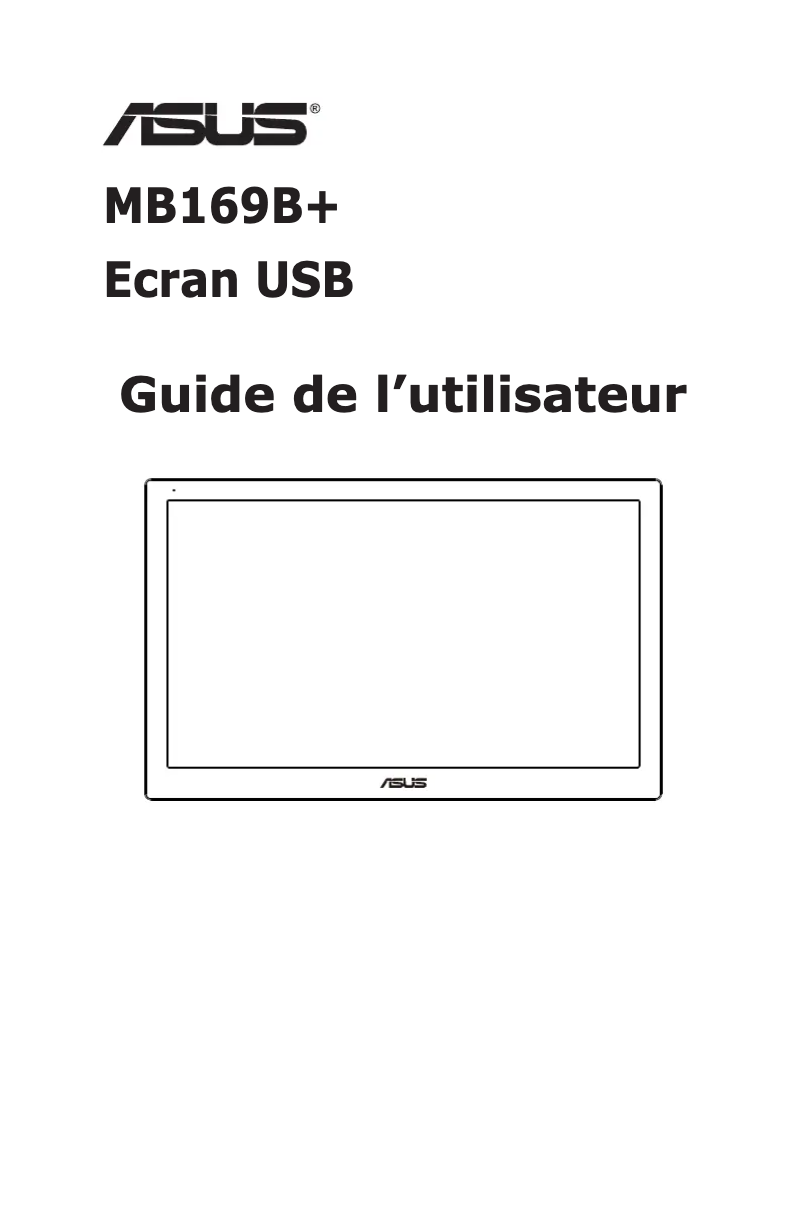 Page n°1 - Manuel utilisateur Asus MB169BR+
