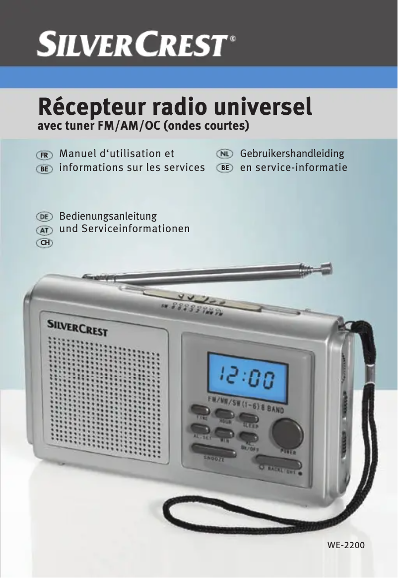 Page n°1 - Manuel utilisateur SilverCrest WE 2200