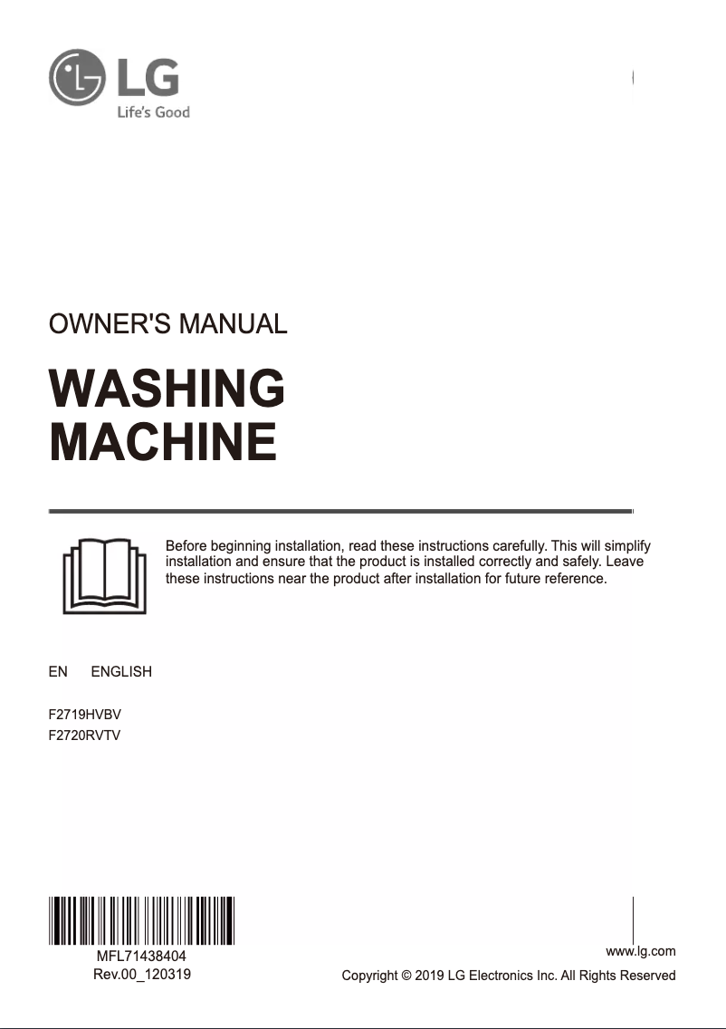 Página 1 del manual Manual de usuario LG F2720RVTV