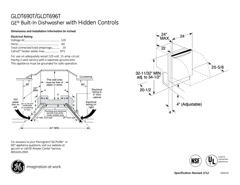 Imagen de la primera página del manual del dispositivo GLDT690TBB