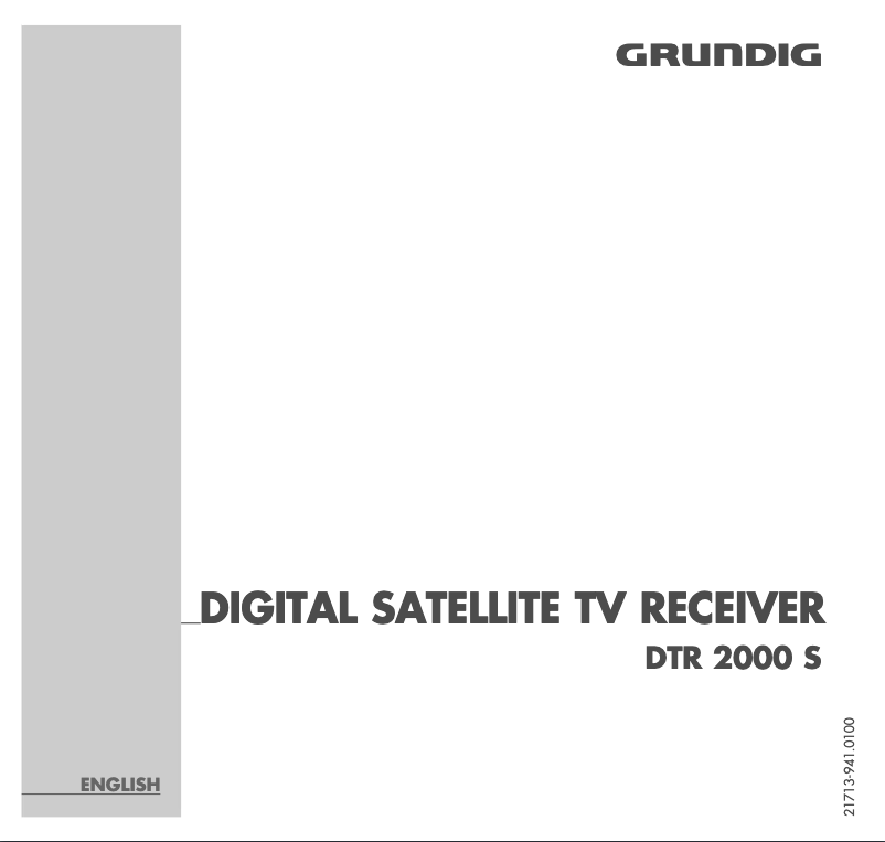 Image de la première page du manuel de l'appareil DTR 2000 S