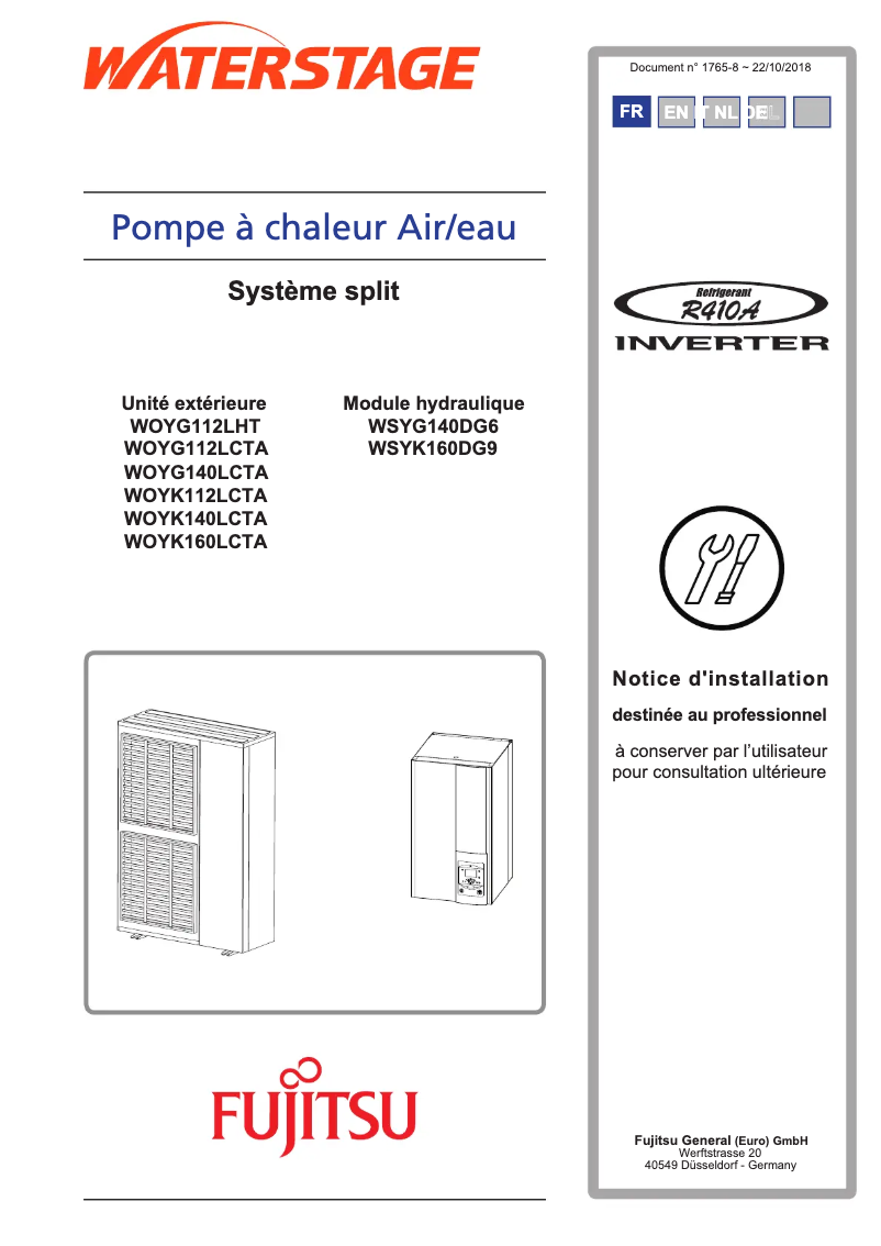 Page n°1 - Manuel utilisateur Fujitsu Waterstage WSYG140DG6