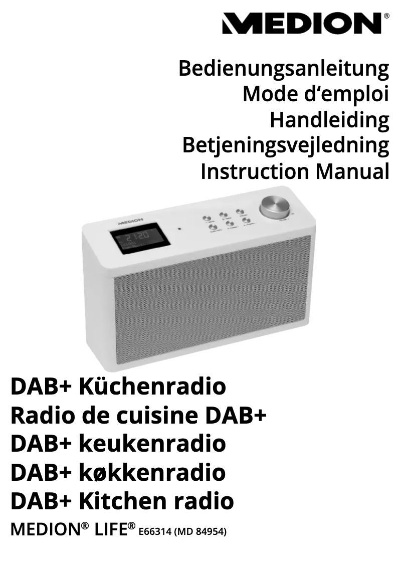 Image de la première page du manuel de l'appareil E66314