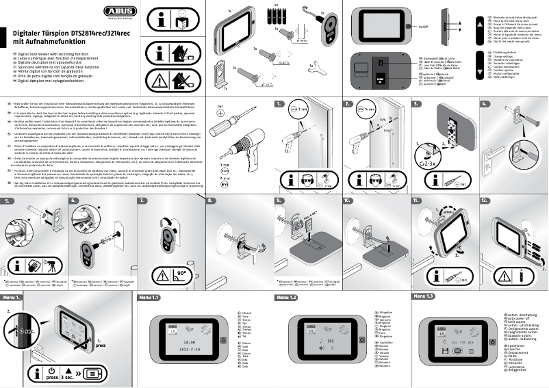 Page n°1 - Manuel utilisateur Abus DTS2814