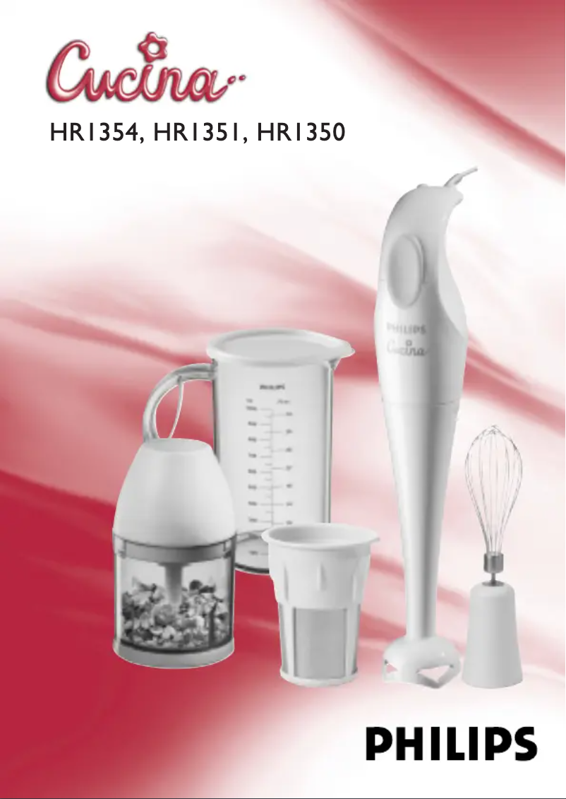 Page n°1 - Manuel utilisateur Philips Walita HR1351