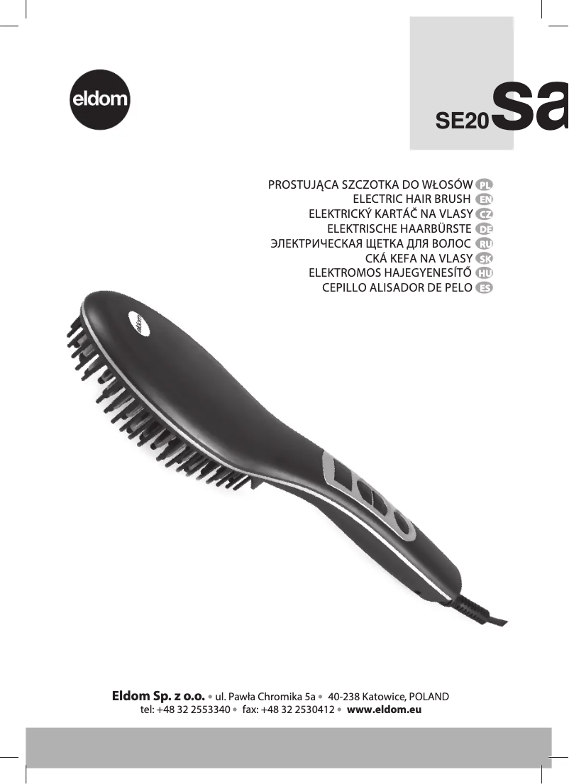 Page n°1 - Manuel utilisateur Eldom SAATIN SE20