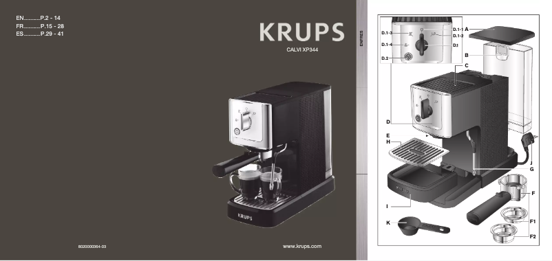 Image de la première page du manuel de l'appareil XP344