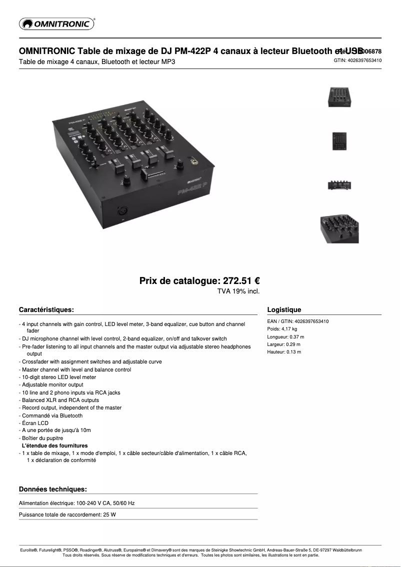 Image de la première page du manuel de l'appareil PM-422P