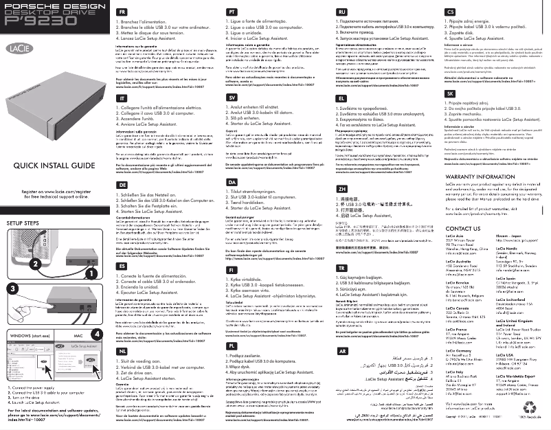 Page n°1 - Manuel utilisateur LaCie Porsche Design P9320