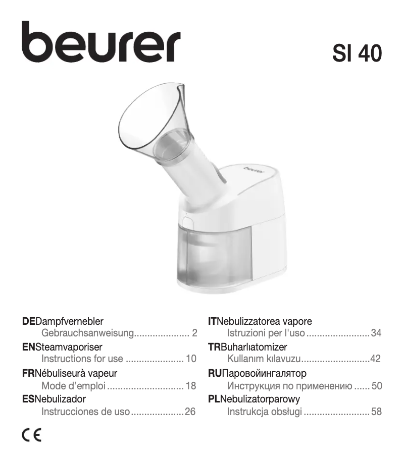 Image de la première page du manuel de l'appareil SI 40