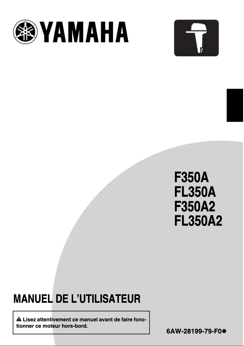 Image de la première page du manuel de l'appareil FL350A (2013)