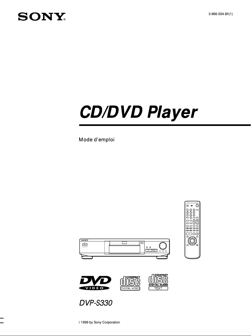 Page n°1 - Manuel utilisateur Sony DVP-S330
