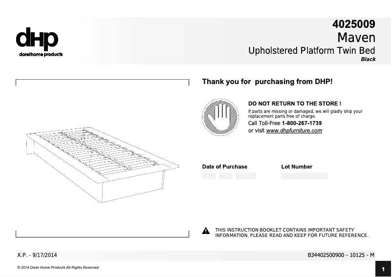 Image de la première page du manuel de l'appareil Maven