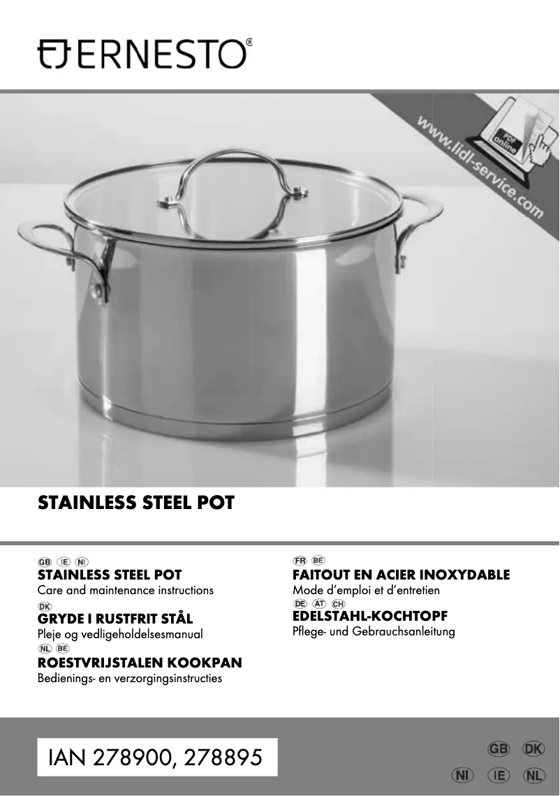 Page 1 de la notice Manuel utilisateur Ernesto HG03275