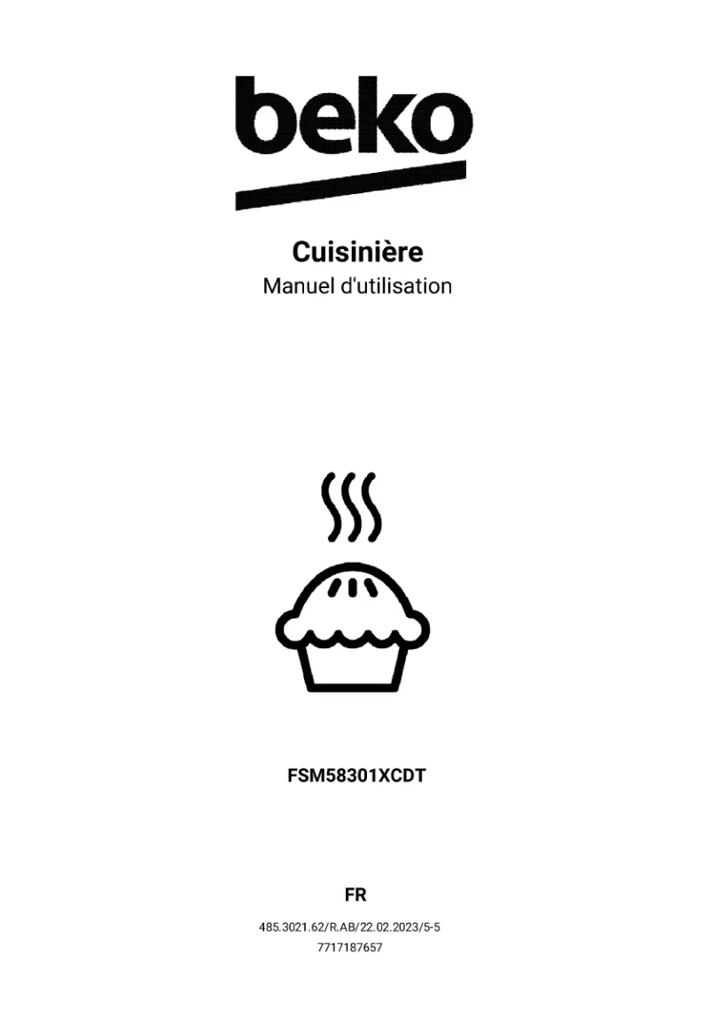 Page 1 de la notice Manuel utilisateur Beko FSM58301XCDT