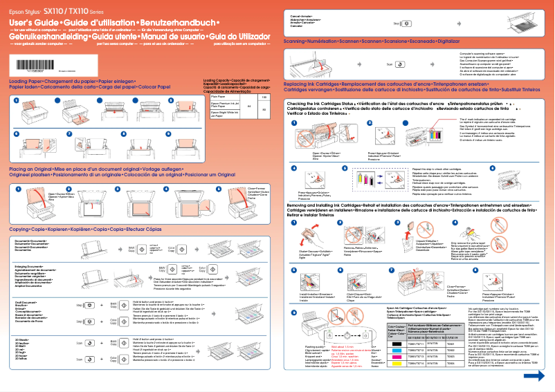 Página 1 del manual Manual de usuario Epson Stylus TX117