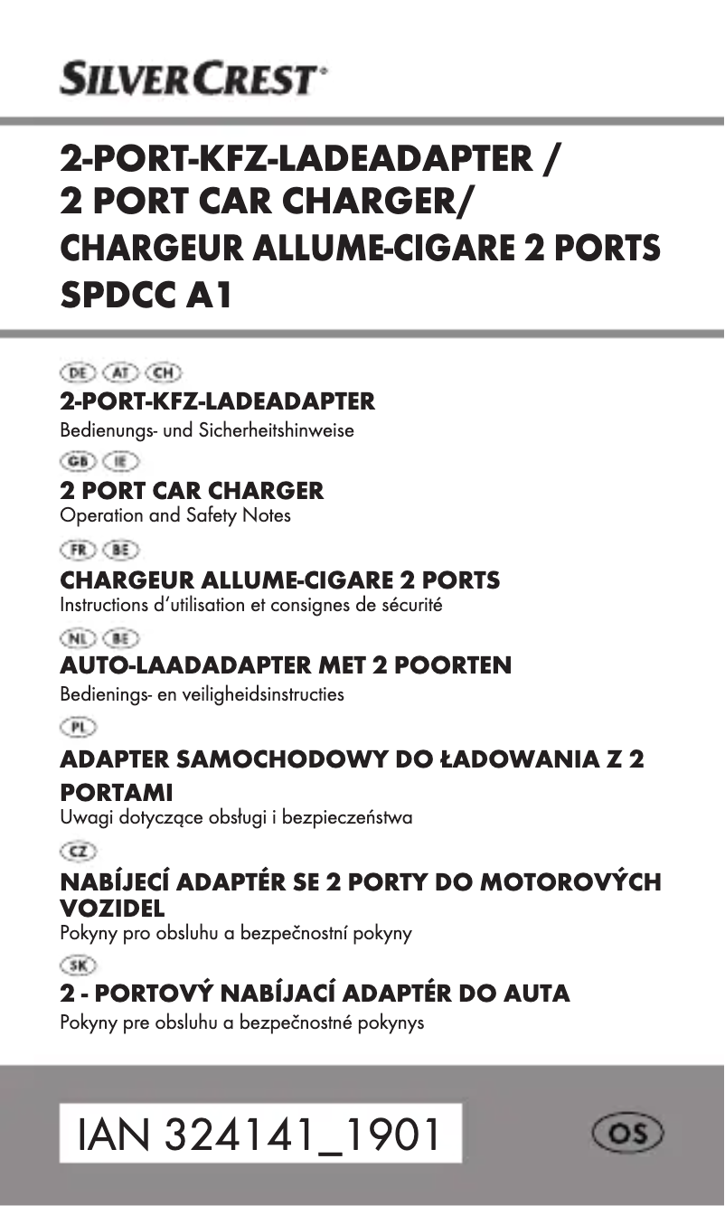 Page n°1 - Manuel utilisateur SilverCrest SPDCC A1