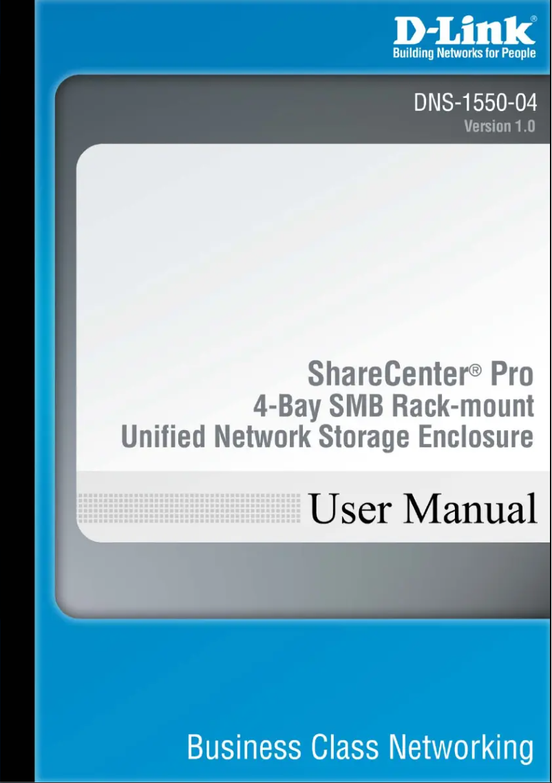 Page n°1 - Manuel utilisateur D-Link ShareCenter Pro 1550