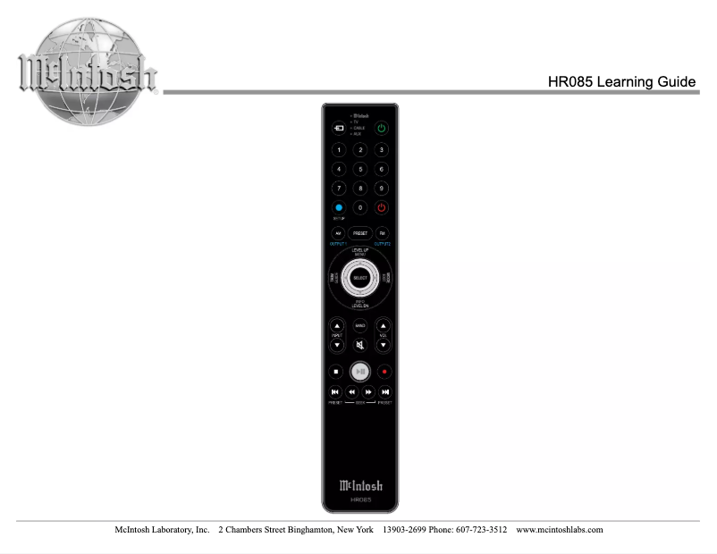 Page 1 de la notice Mode d'emploi McIntosh C1100C