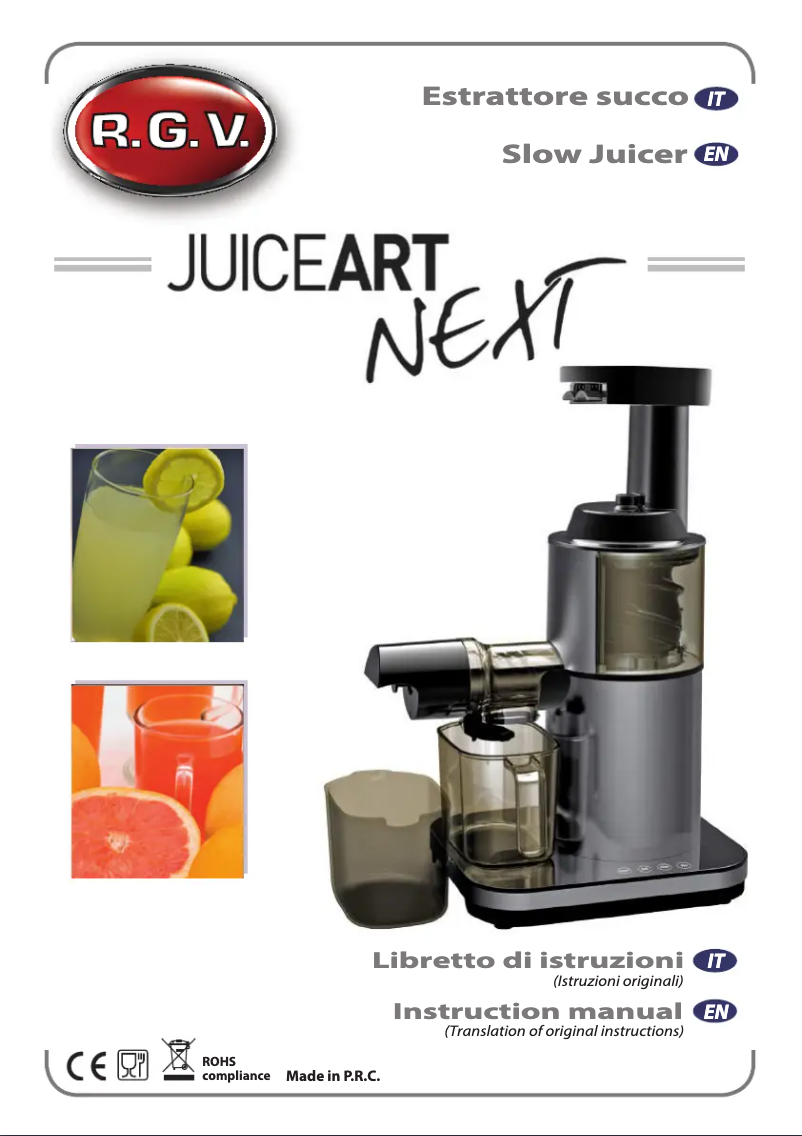 Page 1 de la notice Manuel utilisateur RGV Juice Art Next