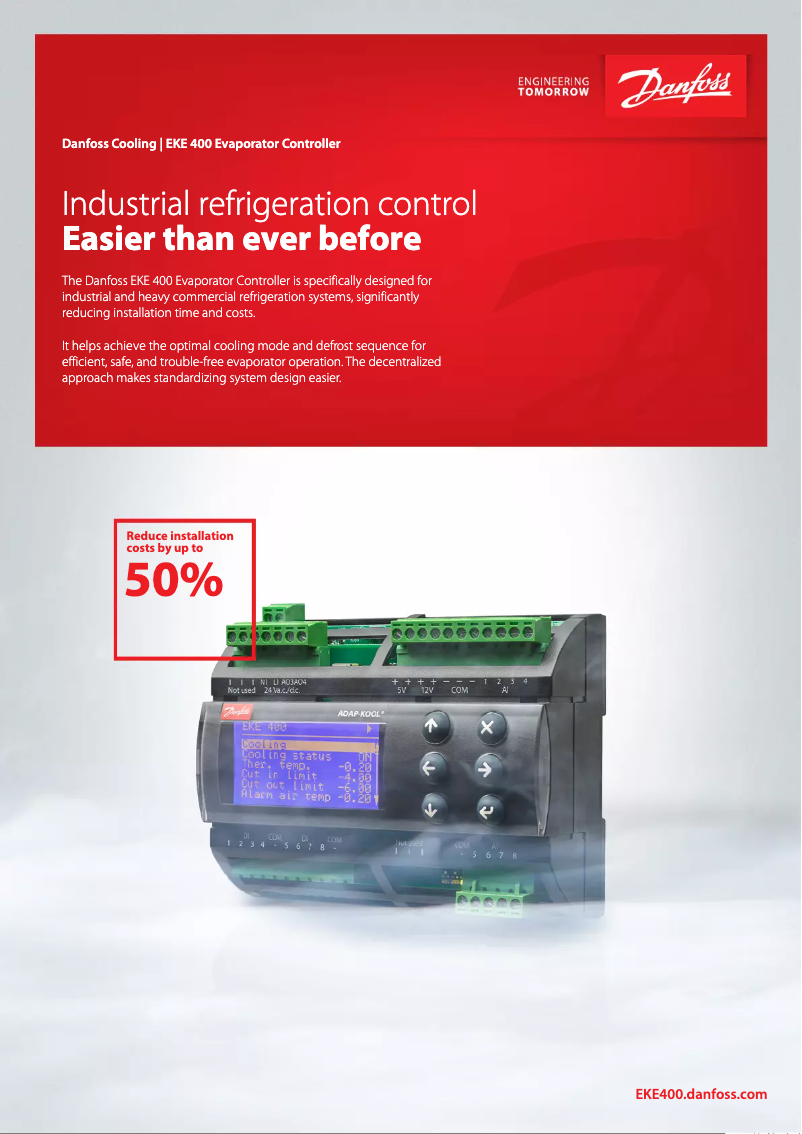 Page 1 de la notice Brochure Danfoss EKE 400