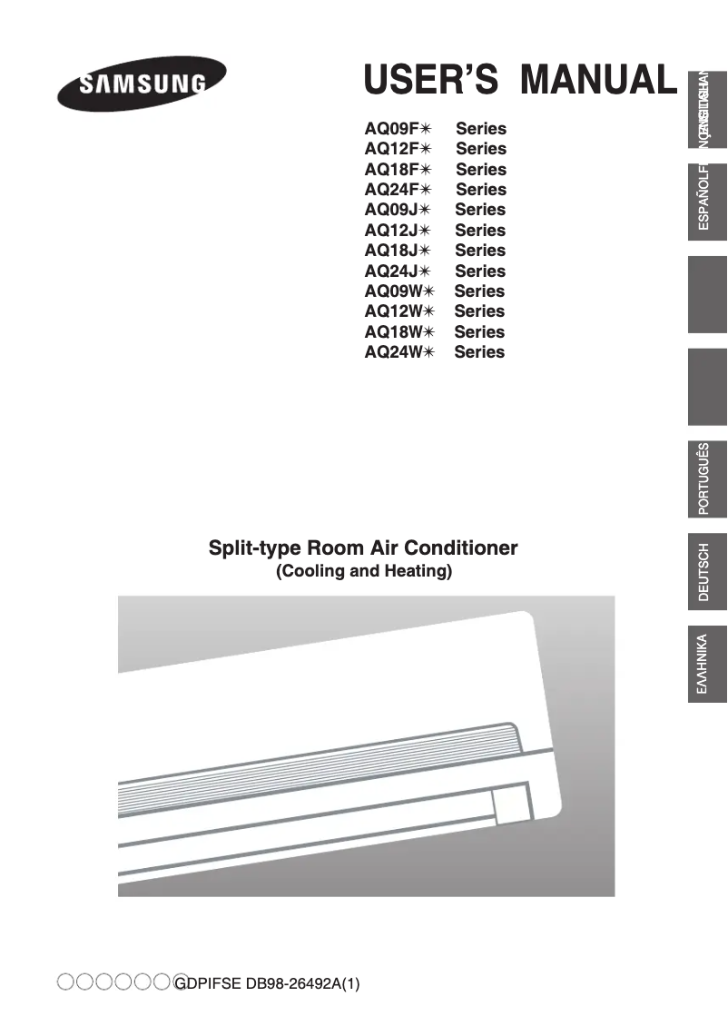 Page n°1 - Manuel utilisateur Samsung AQ18FAX