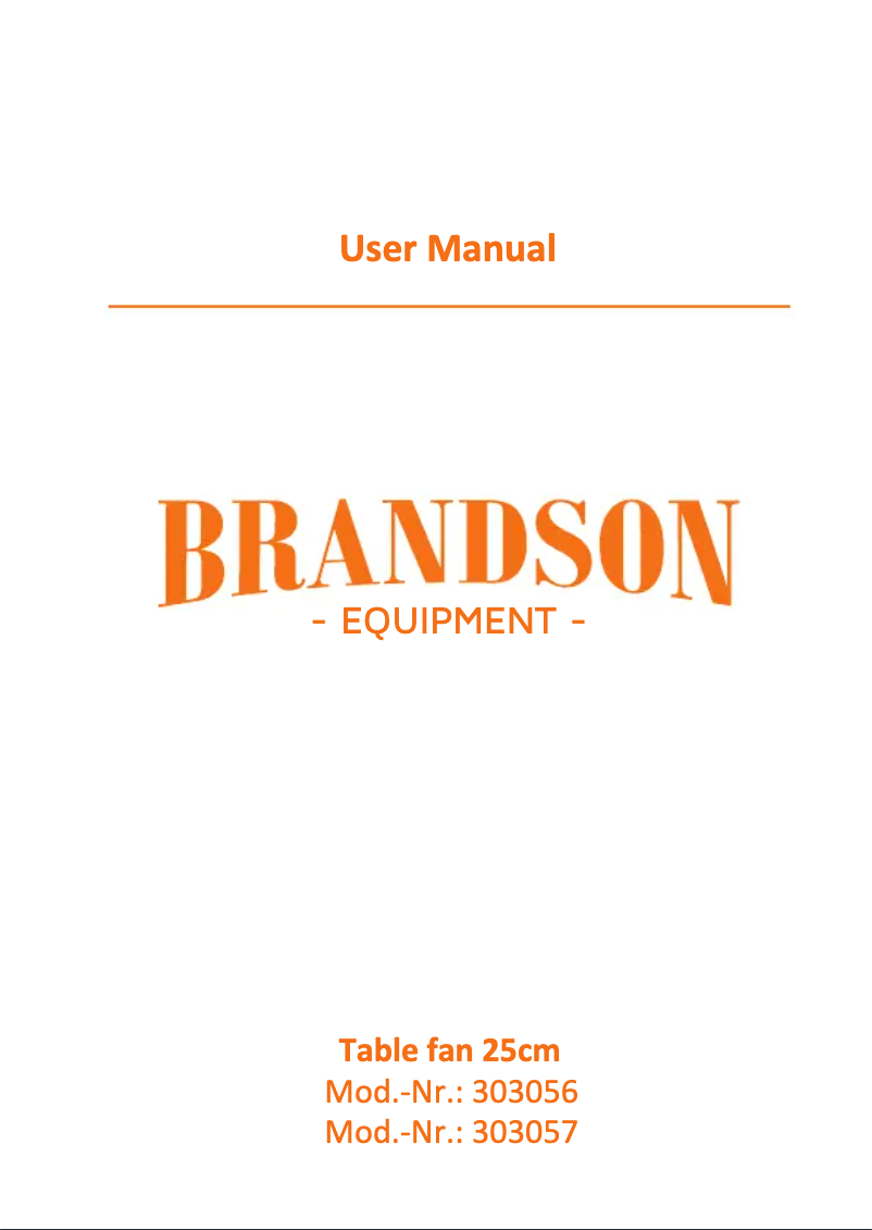 Página 1 del manual Manual de usuario Brandson 303057