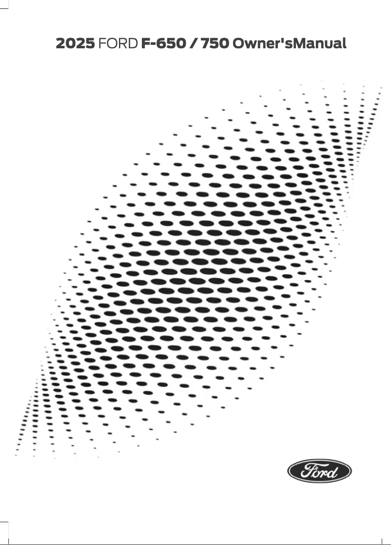 Page n°1 - Manuel utilisateur Ford F-650 (2025)